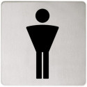 Plaque de porte PLAN symbole homme chromé KEUCO