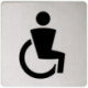 Plaque de porte PLAN symbole handicapé chromé KEUCO