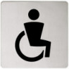 Plaque de porte PLAN symbole handicapé chromé KEUCO