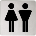 Plaque de porte PLAN symbole femme / homme chromé KEUCO