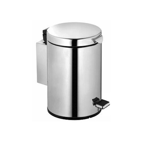 Poubelle hygiénique PLAN, suspendue en aluminium, anodisé argent KEUCO