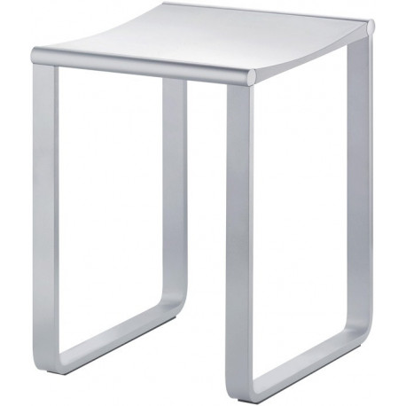 Tabouret PLAN aluminium anodisé argent / gris clair RAL KEUCO
