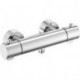 Mitigeur thermostatique pour douche PLAN DN 15, pour montage en saillie, finition inox KEUCO