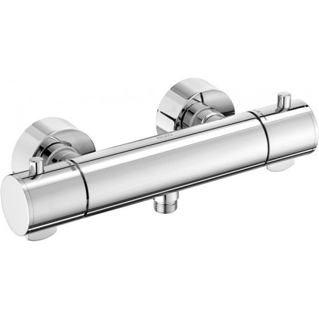 Mitigeur thermostatique pour douche PLAN DN 15, pour montage en saillie, finition inox KEUCO