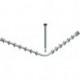 Ensemble barre de rideau de douche PLAN pour douche carrée 800 x 800 mm chromé KEUCO