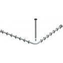Ensemble barre de rideau de douche PLAN pour douche carrée 800 x 800 mm chromé KEUCO