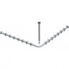 Ensemble barre de rideau de douche PLAN pour douche carrée 900 x 900 mm chromé KEUCO