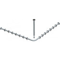 Ensemble barre de rideau de douche PLAN pour douche carrée 900 x 900 mm aluminium argent / anodisé KEUCO