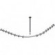 Kit barre de rideau de douche PLAN pour douche quart de rond 900 x 900 mm aluminium argent / anodisé KEUCO