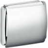 Porte papier toilette PLAN avec couvercle inox KEUCO
