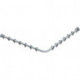 Kit barre de rideau de douche PLAN pour douche carrée, coudée 1000 x 1000 mm aluminium anodisé argent / chromé KEUCO