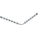 Kit barre de rideau de douche PLAN pour douche carrée, coudée 1000 x 1000 mm aluminium anodisé argent / chromé KEUCO