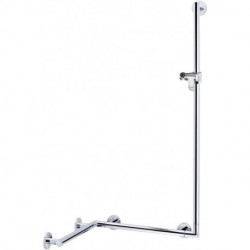 Main courante de douche PLAN avec barre de douche 597/880/1265 mm chromée KEUCO