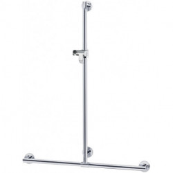 Main courante de douche PLAN avec barre de douche 982/1263 mm, aluminium anodisé argent / v KEUCO