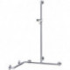 Main courante de douche PLAN avec barre de douche 1097/797/1263 mm, aluminium anodisé argent KEUCO