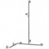 Main courante de douche PLAN avec barre de douche 1097/1297/1263 mm, aluminium anodisé argent KEUCO