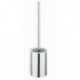 Brosse WC PLAN avec manche, tête de brosse en aluminium noir, anodisé argent KEUCO