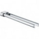 Porte-serviettes ELEGANCE en 2 parties, saillie orientable : 450 mm chromé KEUCO