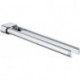 Porte-serviettes ELEGANCE en 2 parties, saillie orientable : 340 mm chromé KEUCO