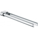 Porte-serviettes ELEGANCE en 2 parties, saillie orientable : 340 mm chromé KEUCO