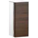 Élément central ELEGANCE charnière de porte gauche blanc brillant / placage noyer KEUCO