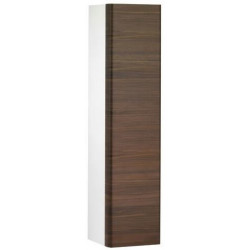 Colonne ELEGANCE charnière de porte à droite blanc brillant / placage noyer KEUCO