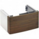 Meuble sous-vasque ELEGANCE 700 x 360 x 490 mm anthracite / placage olive KEUCO