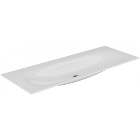 Lavabo en céramique EDITION 11 sans trou pour robinet 1405 x 17 x 538 mm blanc KEUCO