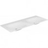 Vasque double Varicor EDITION 11 PLANNING 1400 x 17 x 535 mm sans trou pour robinet, sans trop-plein blanc arctique satiné KEUCO