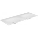 Vasque double Varicor EDITION 11 PLANNING 1400 x 17 x 535 mm avec 2 trous 1 trou blanc arctique soie mat KEUCO