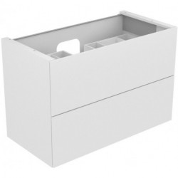 Meuble sous-vasque EDITION 11 1050 x 700 x 535 mm avec éclairage intérieur LED blanc brillant KEUCO