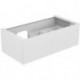 Meuble sous-vasque EDITION 11 PLANNING 1050 x 350 x 535 mm, découpe siphon à gauche avec éclairage intérieur LED Truffe KEUCO