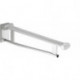 Vasque à bras articulé PLAN CARE saillie 650 mm aluminium anodisé argent / blanc (RAL 9010 KEUCO