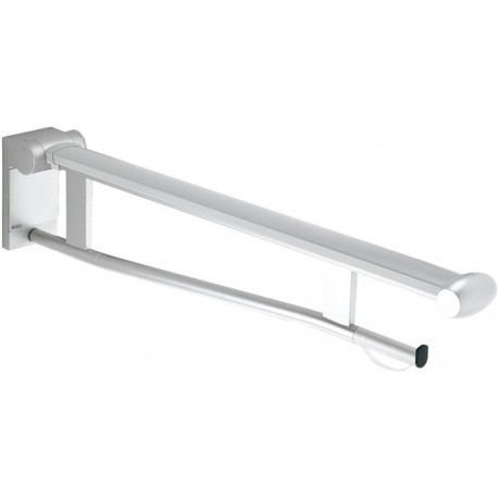 Barre abattante pour WC PLAN CARE 850 mm, chromé / blanc (RAL 9010) KEUCO