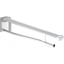 Barre support pour WC PLAN CARE 850 mm, aluminium anodisé argent / blanc (KEUCO