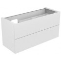 Meuble sous-vasque EDITION 11 PLANNING 1400 x 700 x 535 mm, découpe siphon gauche blanc KEUCO