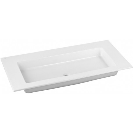 Lavabo en céramique ROYAL 60 1055 x 17 x 538 mm sans trou pour robinet, sans trop-plein blanc KEUCO