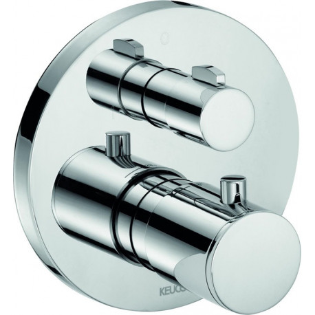 Mitigeur thermostatique PLAN DN 15 / DN 20, avec céramique chromée et chromée KEUCO