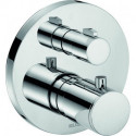 Mitigeur thermostatique PLAN DN 15 / DN 20, avec robinet d'arrêt en céramique chromé KEUCO