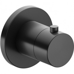Mitigeur thermostatique IXMO DN 15, rosace à encastrer, carré noir chrome brossé KEUCO