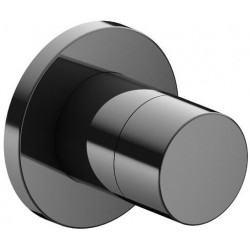 Robinet d'arrêt IXMO DN 15, UP, avec poignée IXMO Pure Rosace ronde noir chrome poli KEUCO
