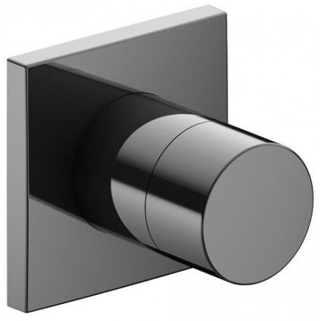 Robinet d'arrêt IXMO DN 15, à encastrer, avec poignée IXMO Pure Rosace carré noir chrome poli KEUCO