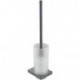 Set brosse WC EDITION 11 verre cristal véritable / chrome noir brossé KEUCO