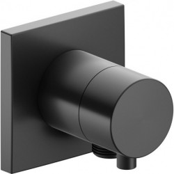 Inverseur 2 voies IXMO DN 15, UP, avec manette IXMO Rosace confort carré noir chrome brossé KEUCO