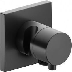 Inverseur 2 voies IXMO DN 15, UP, avec manette IXMO Rosace confort carré noir chrome brossé KEUCO