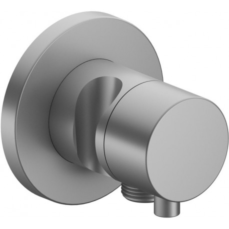 Vanne d'arrêt / inverseur 2 voies IXMO DN 15, UP, avec poignée IXMO Rosace confort ronde finition aluminium KEUCO