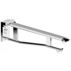 Barre d'appui abattante pour WC PLAN CARE projection 700 mm, amovible chromé / blanc KEUCO