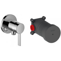 Set IXMO SOLO mitigeur monocommande avec raccord de tuyau Ro chromé KEUCO