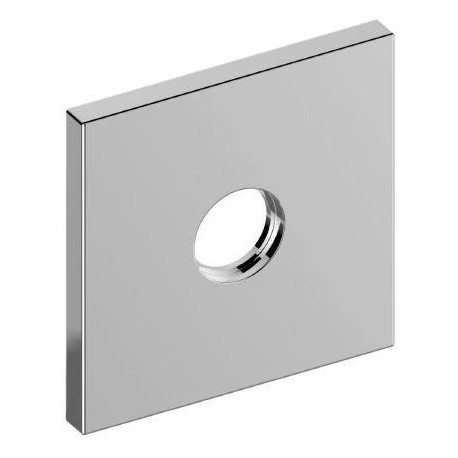Rosace murale IXMO 105 x 105 mm, carrée, en laiton bronze brossé KEUCO