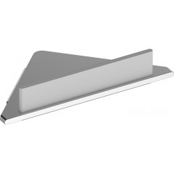 Étagère de douche d'angle EDITION 400 avec raclette en verre intégrée aluminium anodisé argent / blanc KEUCO